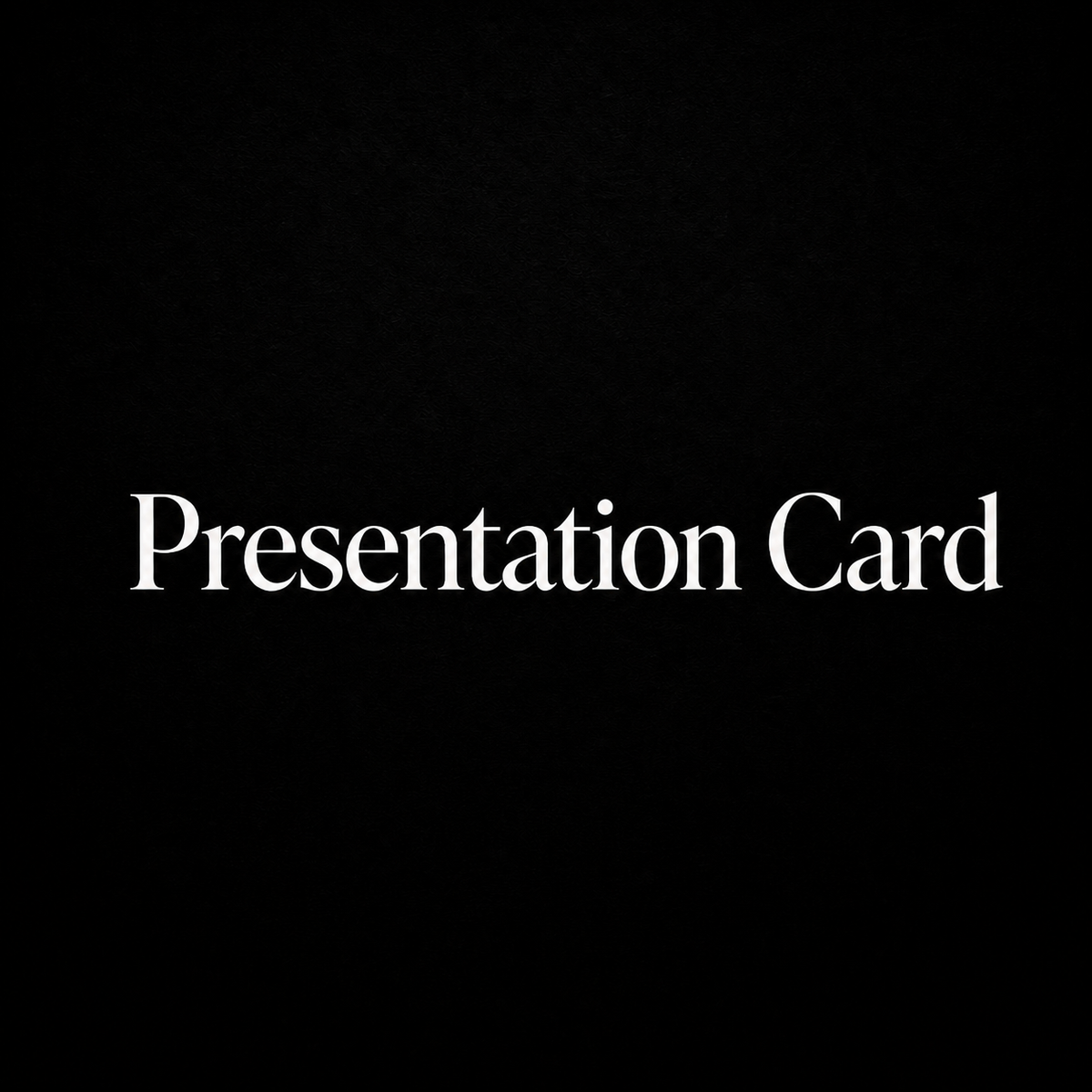 Presentation Card